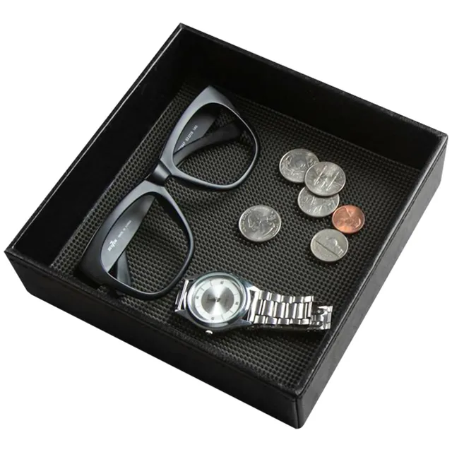 Jackcube Dressroom Svuotatasche Pelle Nero Opaco 17,5 cm