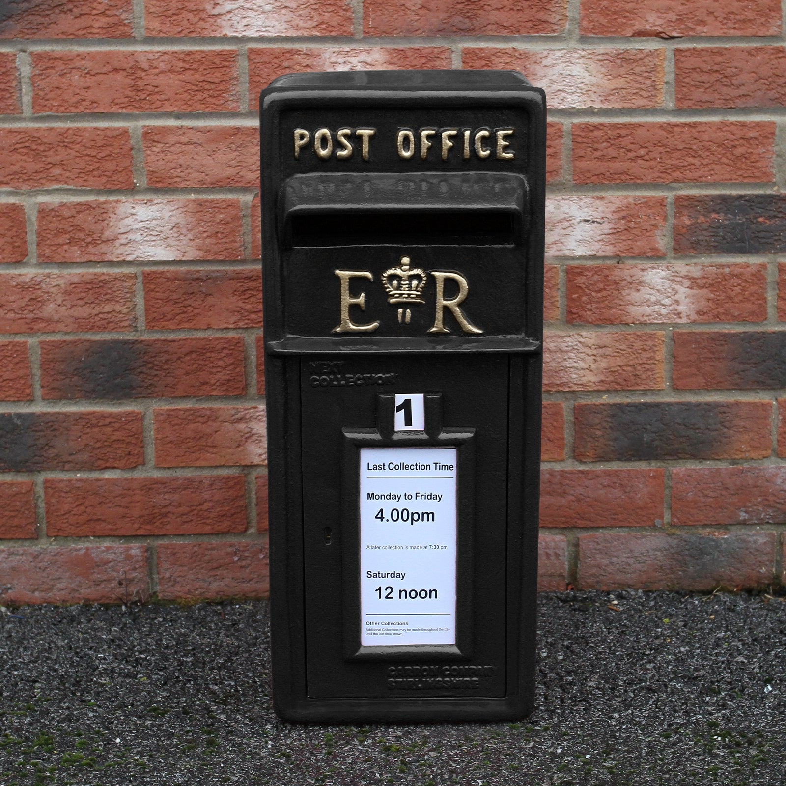 Q-Rax Cassetta Postale Britannica Nera buca lettere ghisa