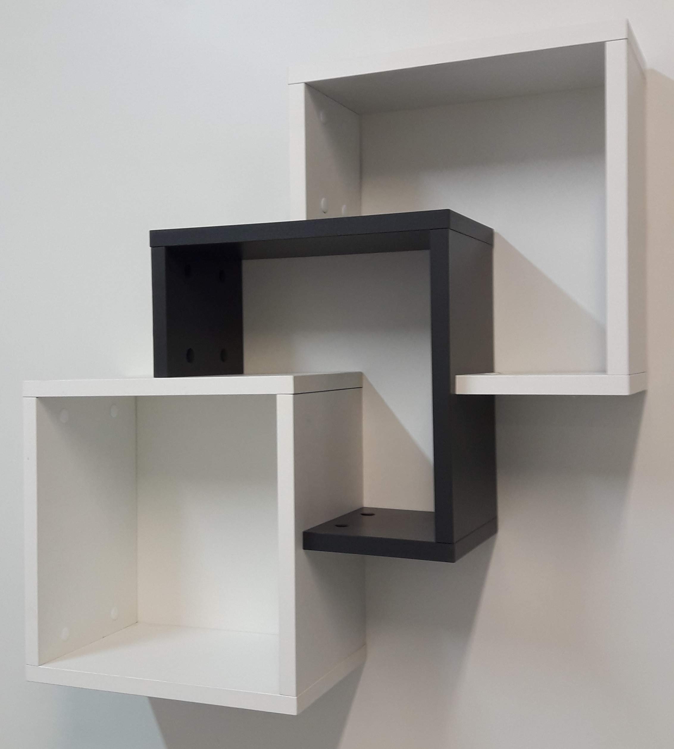 Henor Scaffale 3 cubi scala grafite 68x68 cm