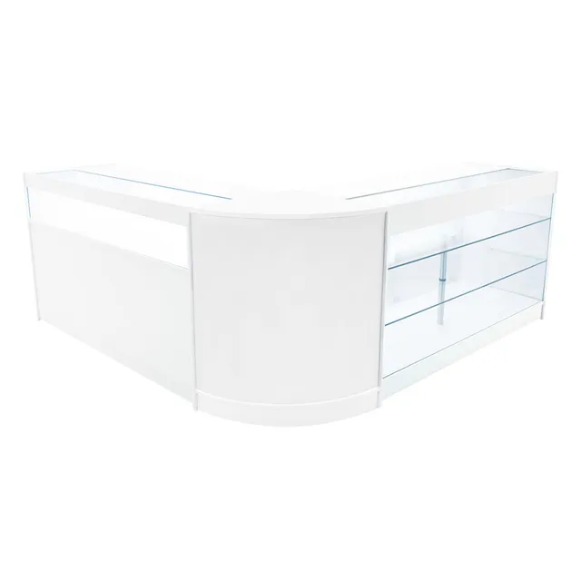 Q-Rax Banconi da Negozio Set Triton LED Bianco 3 Pezzi
