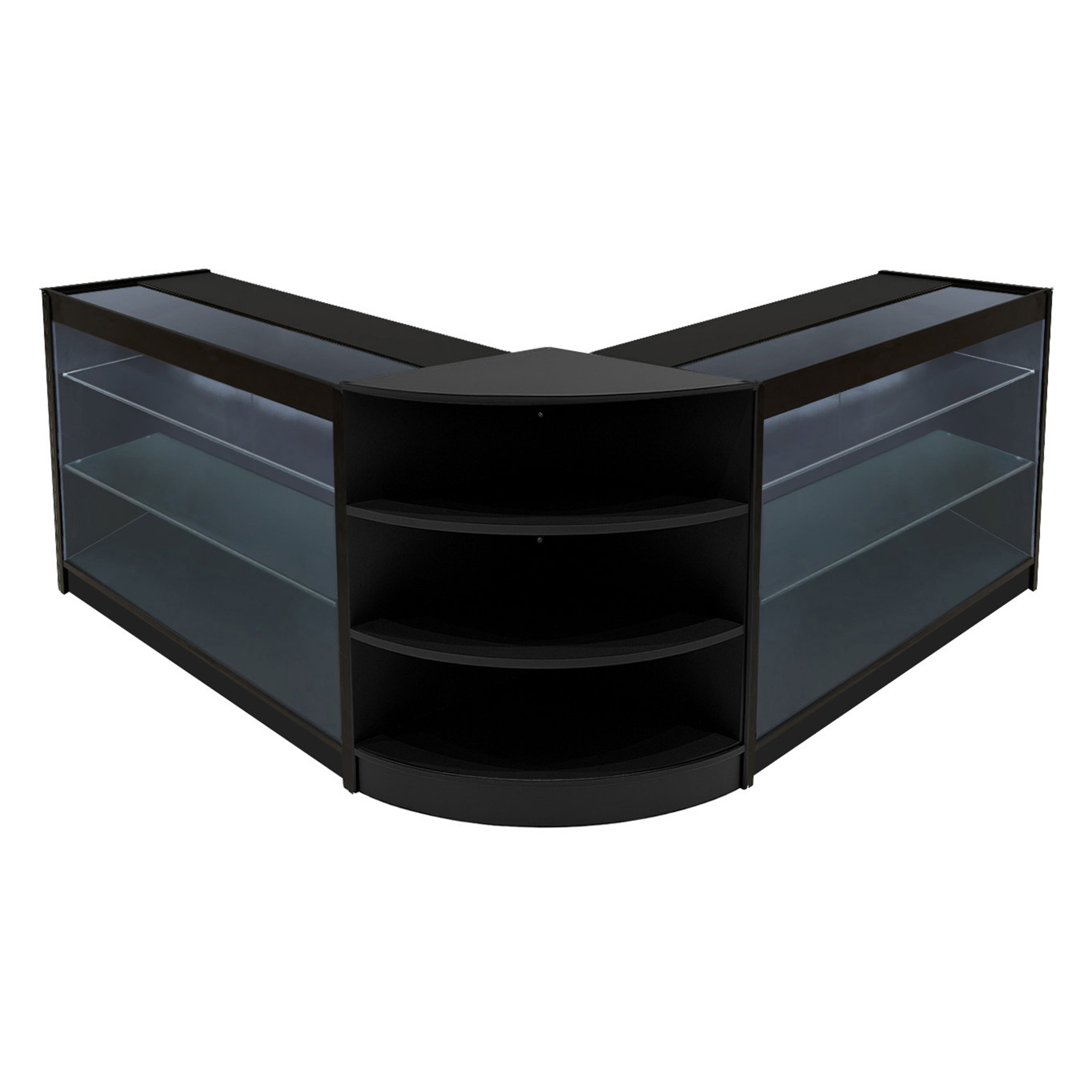 Q-Rax Apollo Set Bancone Negozio Nero LED 2x K1200+LM60