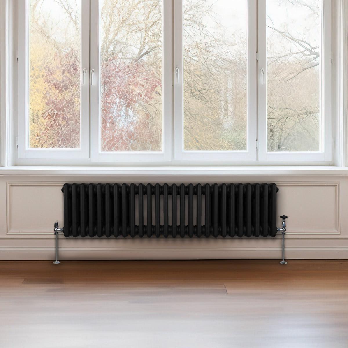 Q-Rax Radiatori Tradizionali 300x1192 termosifone nero 3 colonne