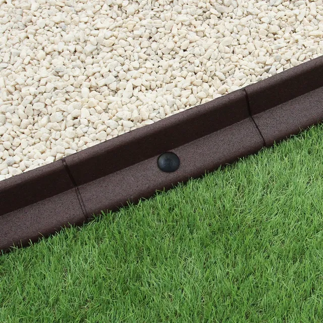Q-Rax Deposito all'Aperto Bordatura Giardino Flessibile 1,2m Marrone 4pz