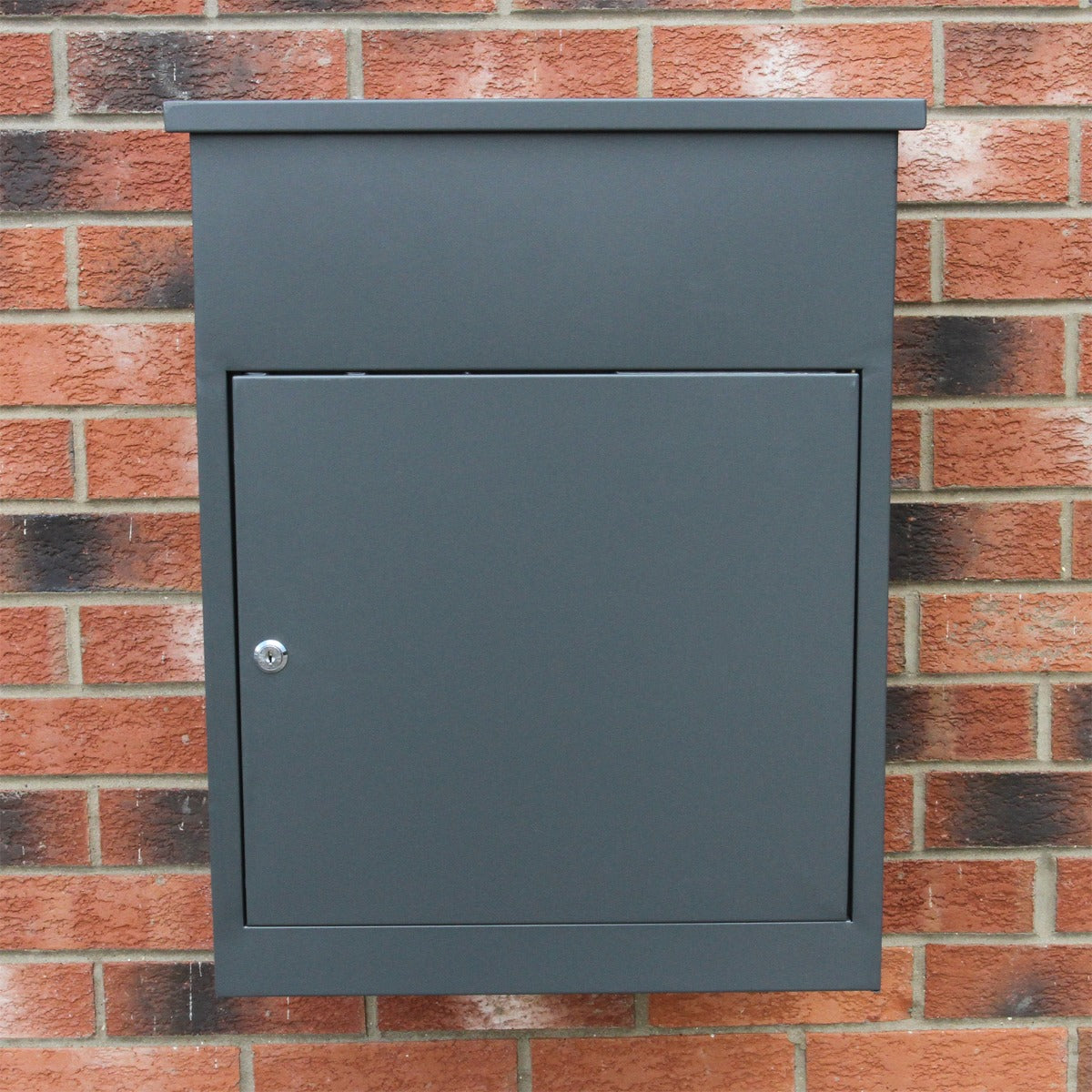 Q-Rax Cassetta Postale per Pacchi Grigio Acciaio 58 cm