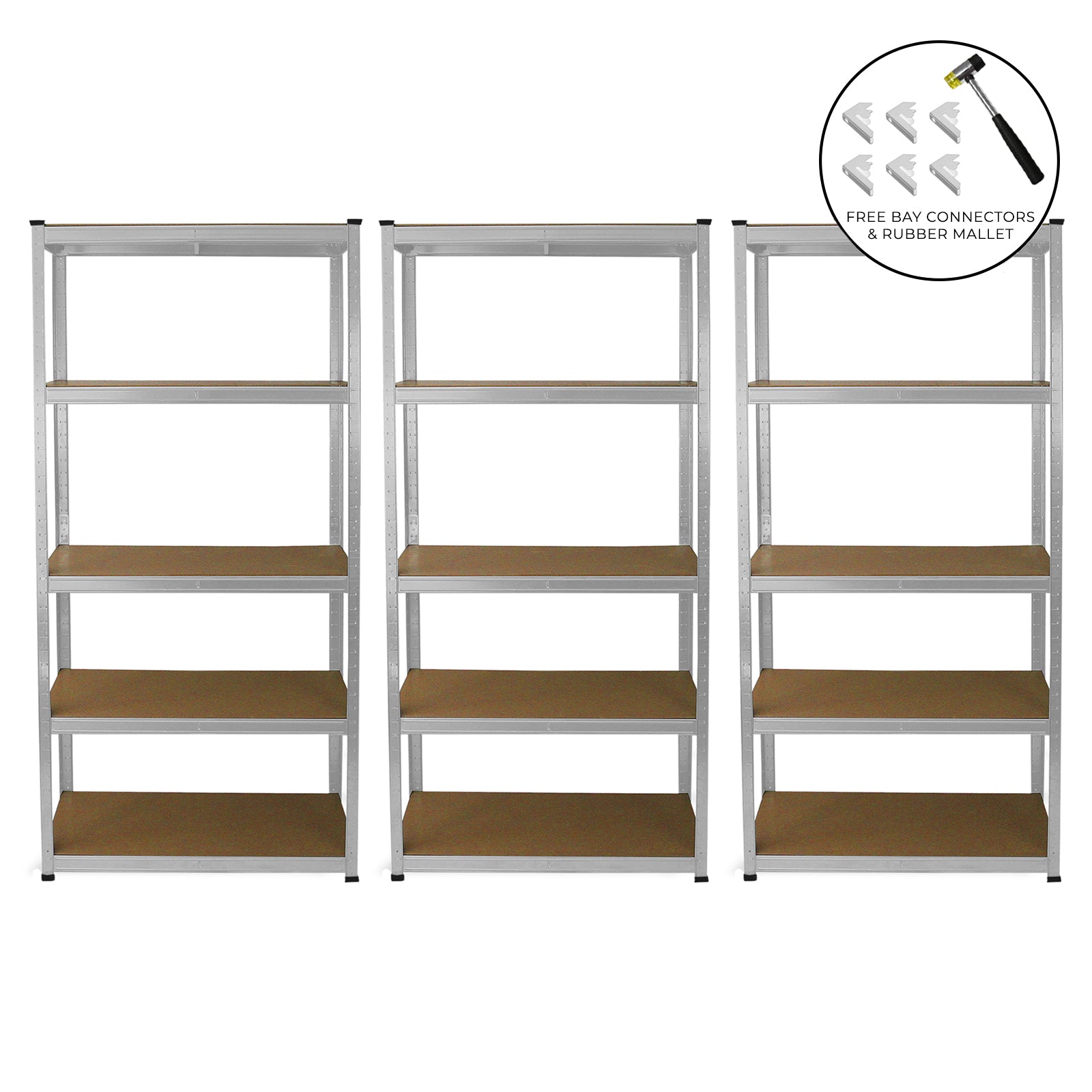 Q-Rax Scaffali E-Rax Scaffale Garage 90x40 3 Pezzi