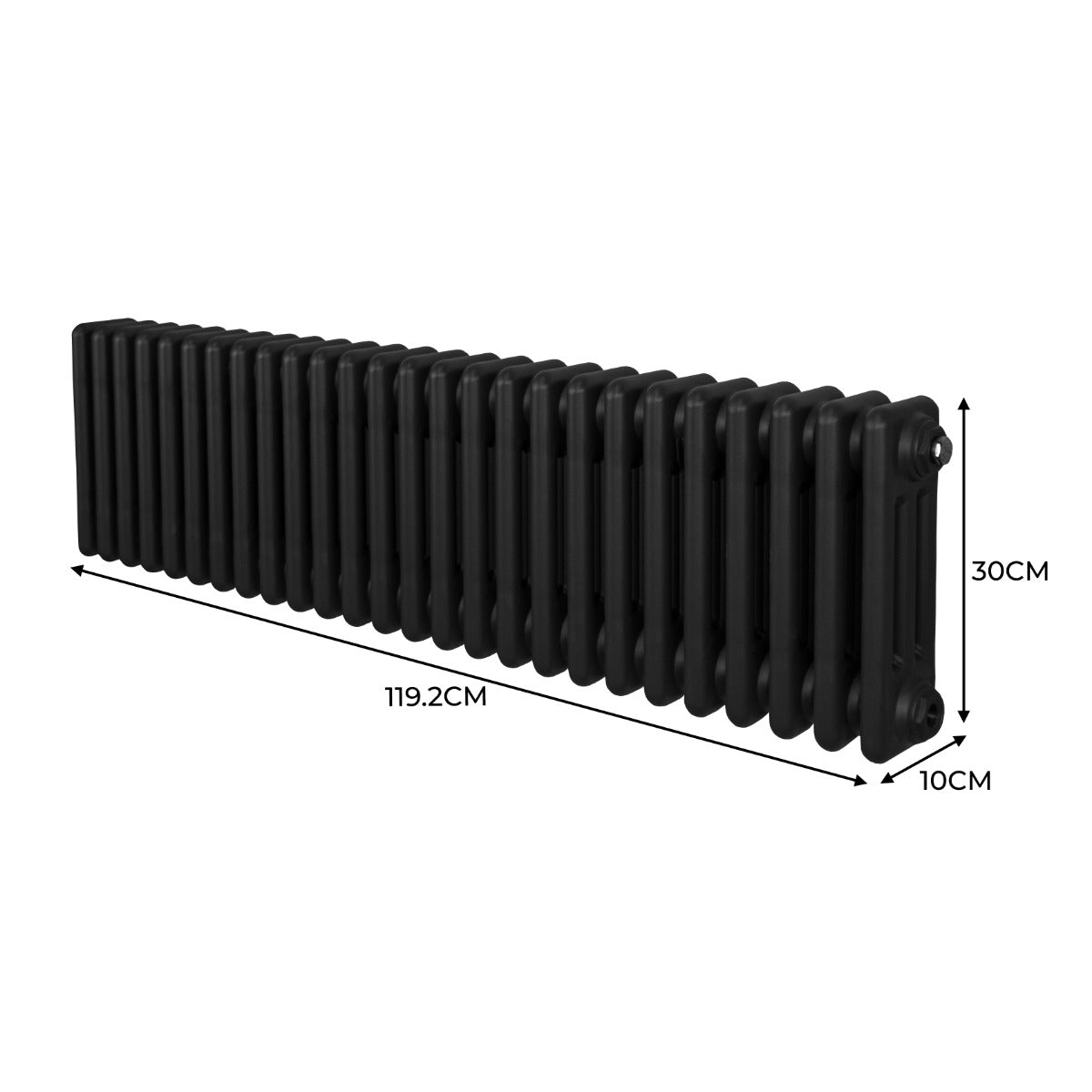 Q-Rax Radiatori Tradizionali 300x1192 termosifone nero 3 colonne