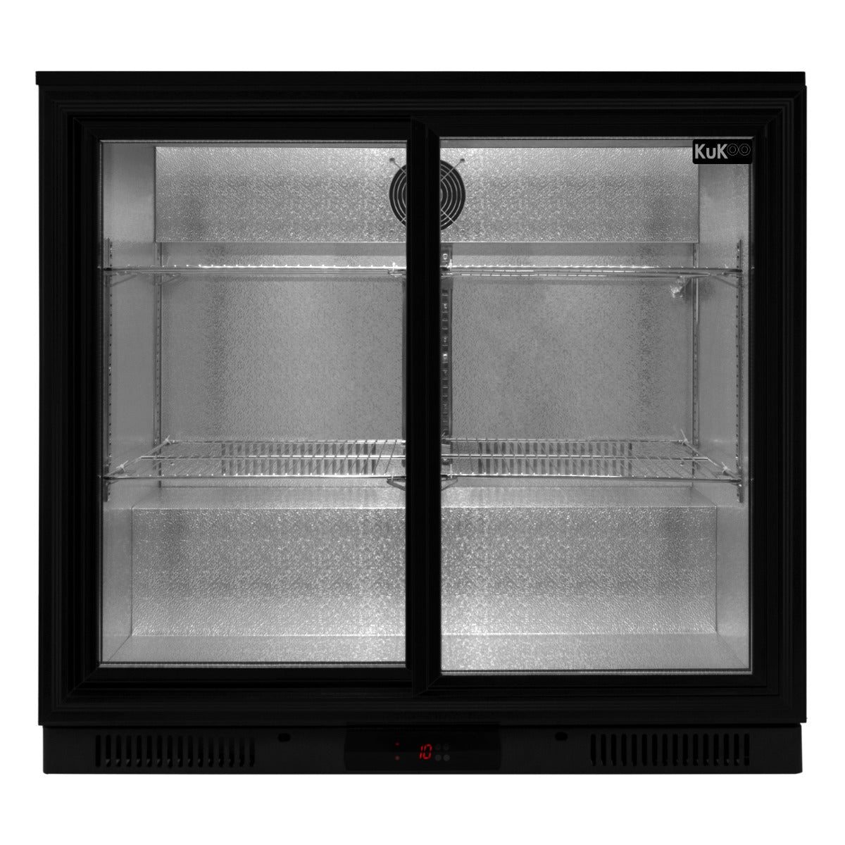 Q-Rax Frigorifero Bar Doppia Porta Scorrevole 208L Vetrina