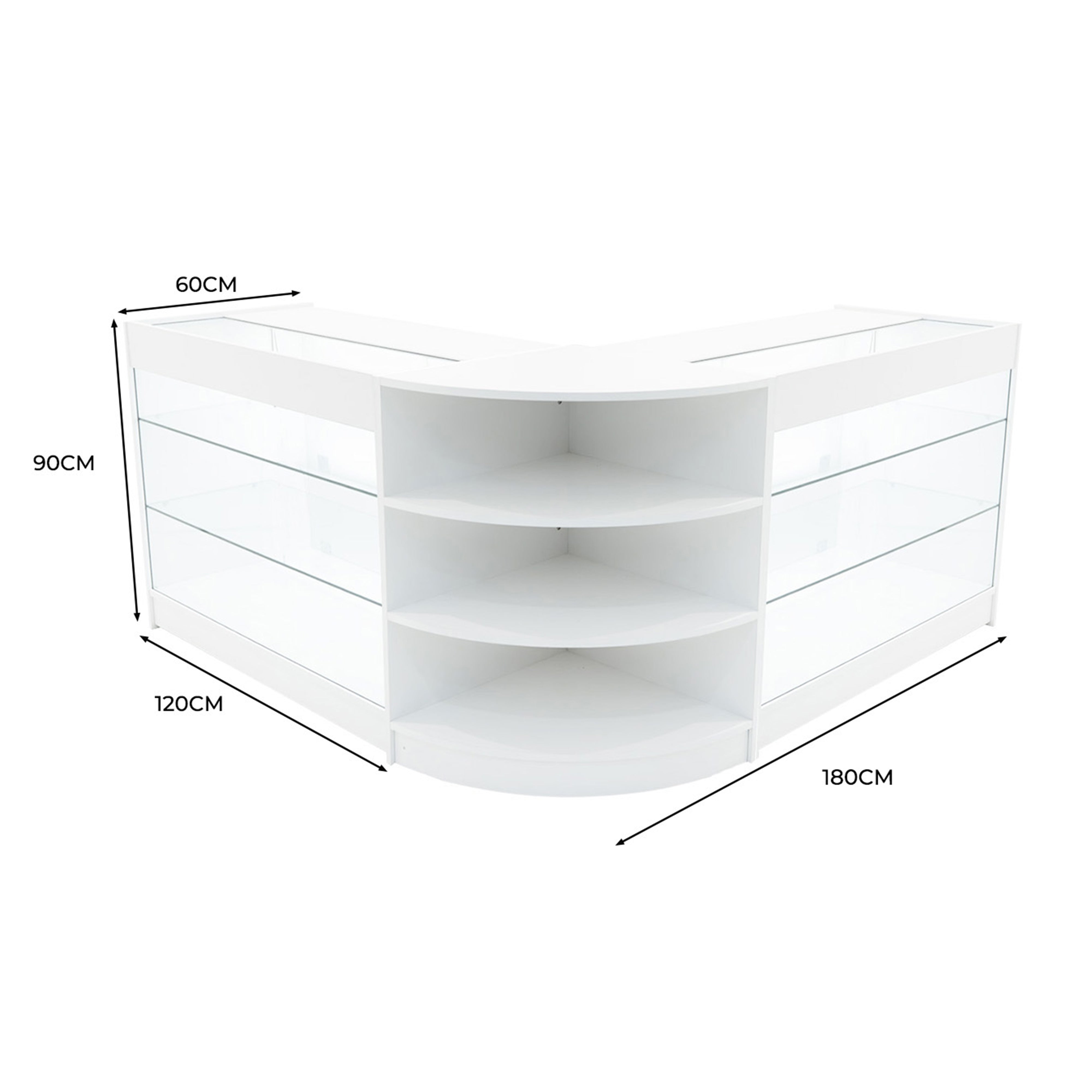 Q-Rax Set Bancone Apollo LED 2x K1200+LM60 Bianco