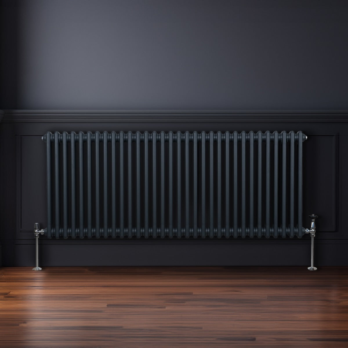 Q-Rax Radiatore 2 Colonne 600x1462 Termosifone Antracite Acciaio