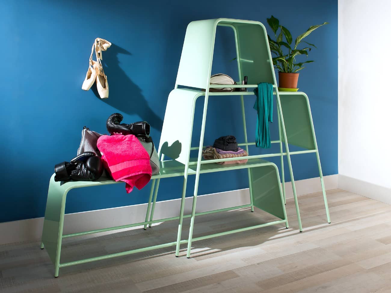 Officinanove Mademoiselle kit 3 consolle metallo menta