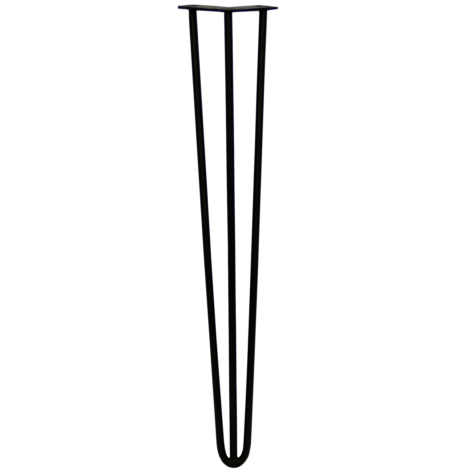 Q-Rax Gambe Per Tavoli Forcina 71cm 3 Rebbi 12mm Nero 4 Pezzi