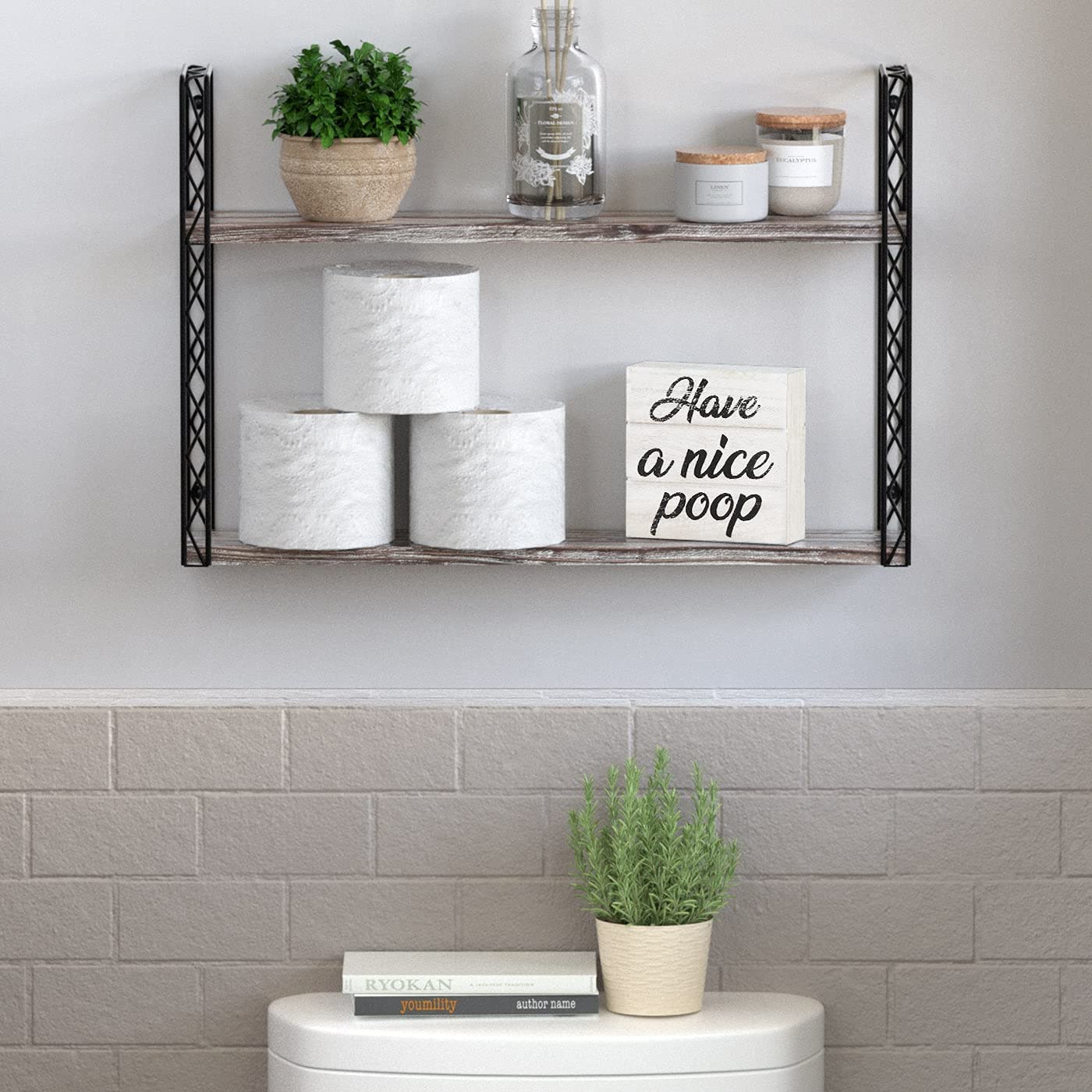 Jackcube Design Bathroom Targa Bagno Legno Bianco Bifacciale