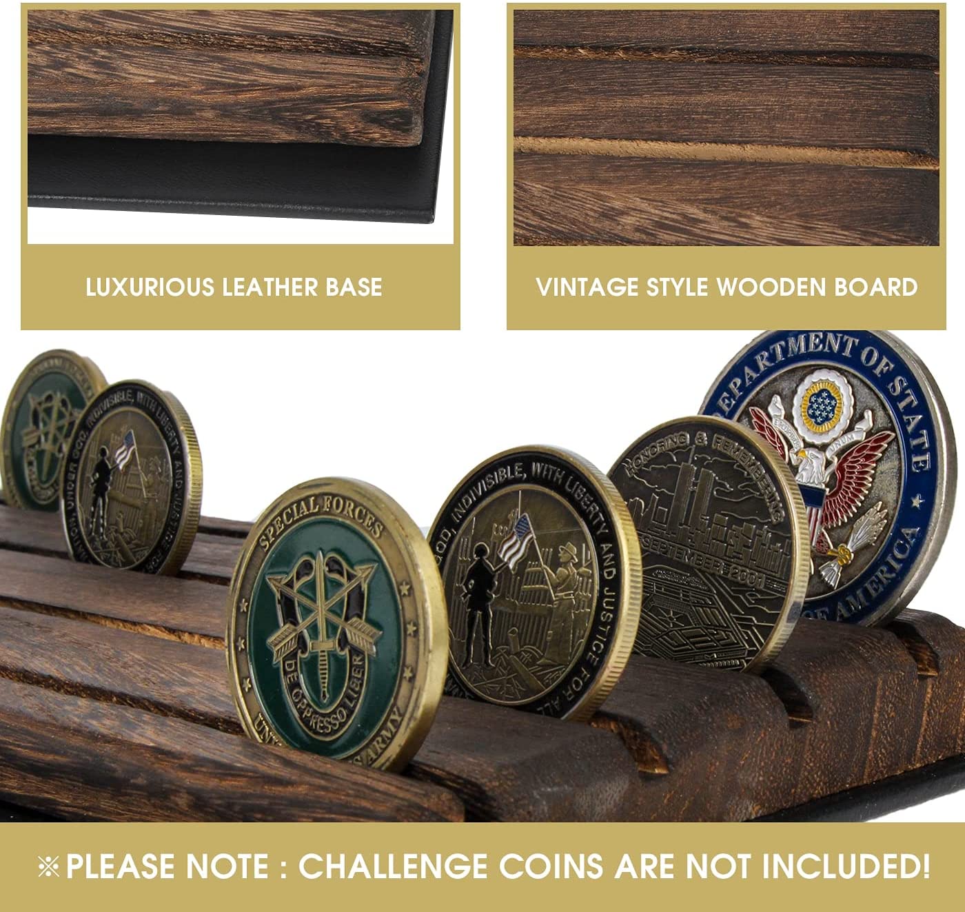 Jackcube Design Display set 2 stand monete legno 4 file