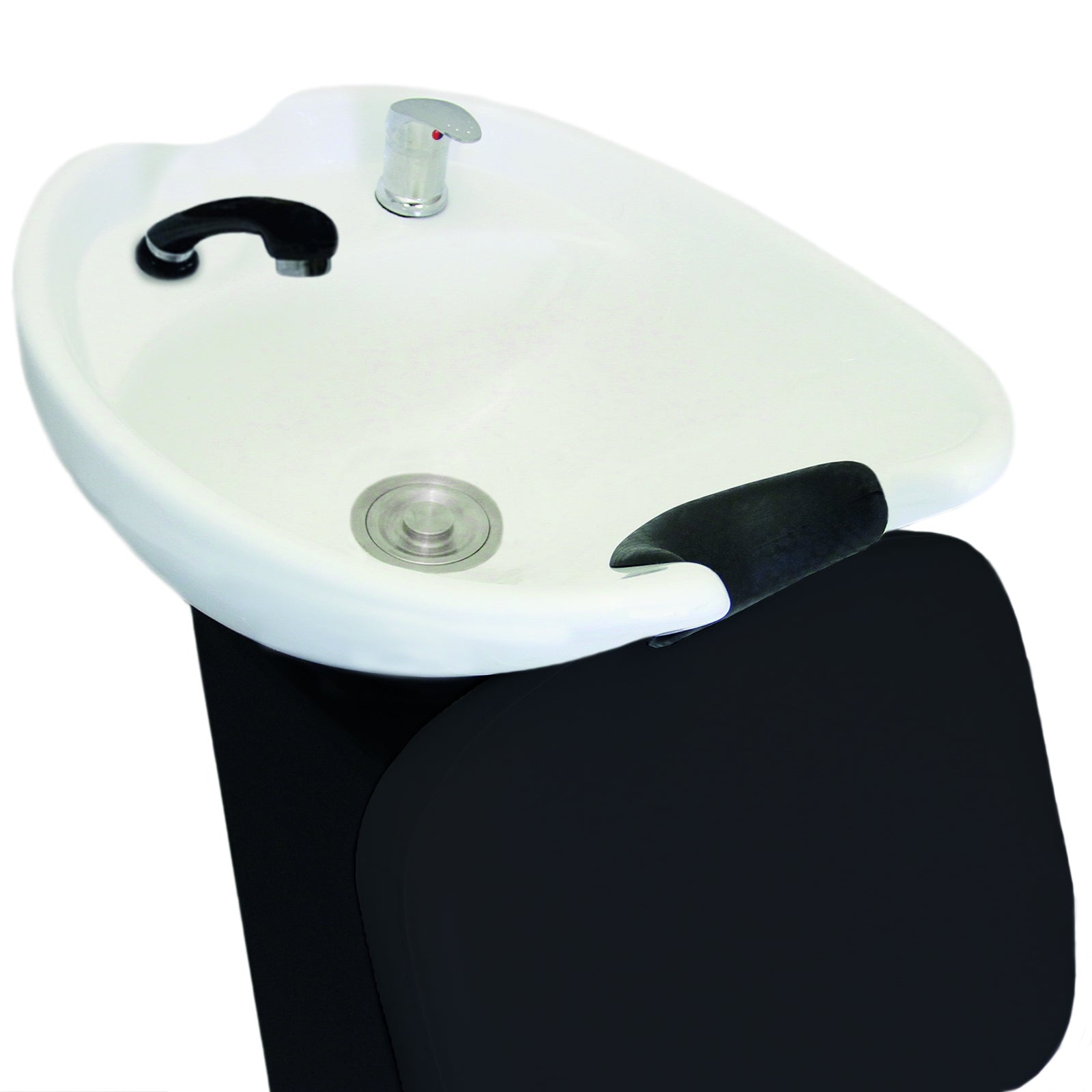 Q-Rax Poltrona Parrucchiere Shampoo Nero Lavello Ceramica