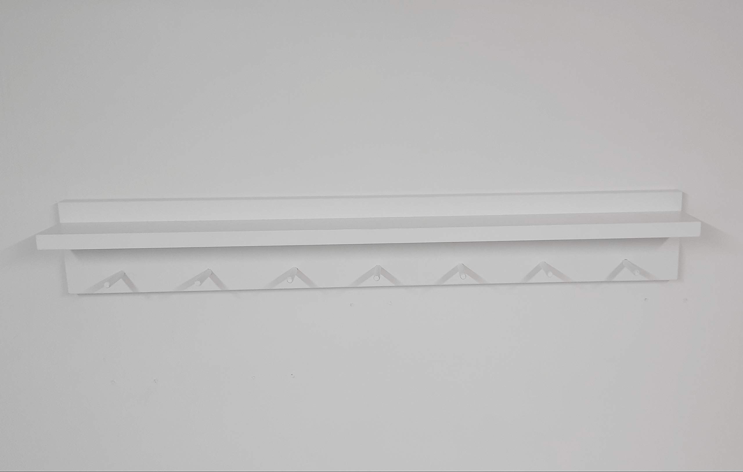 Henor Appendiabiti bianco 80 cm 7 ganci da parete