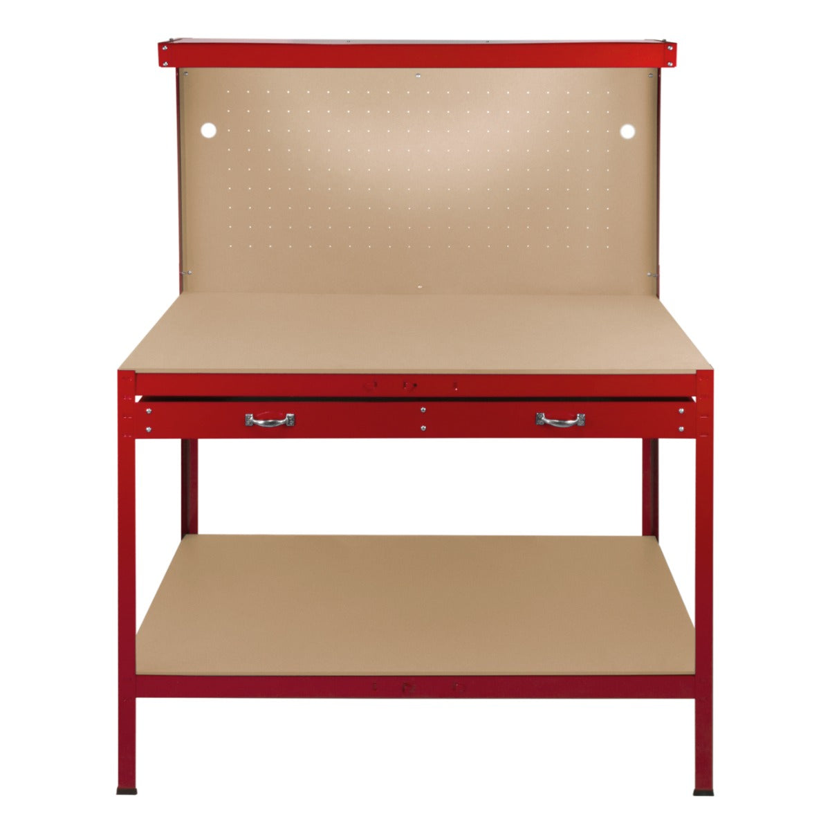 Q-Rax Banchi da Lavoro banco da lavoro 120cm rosso con luce LED
