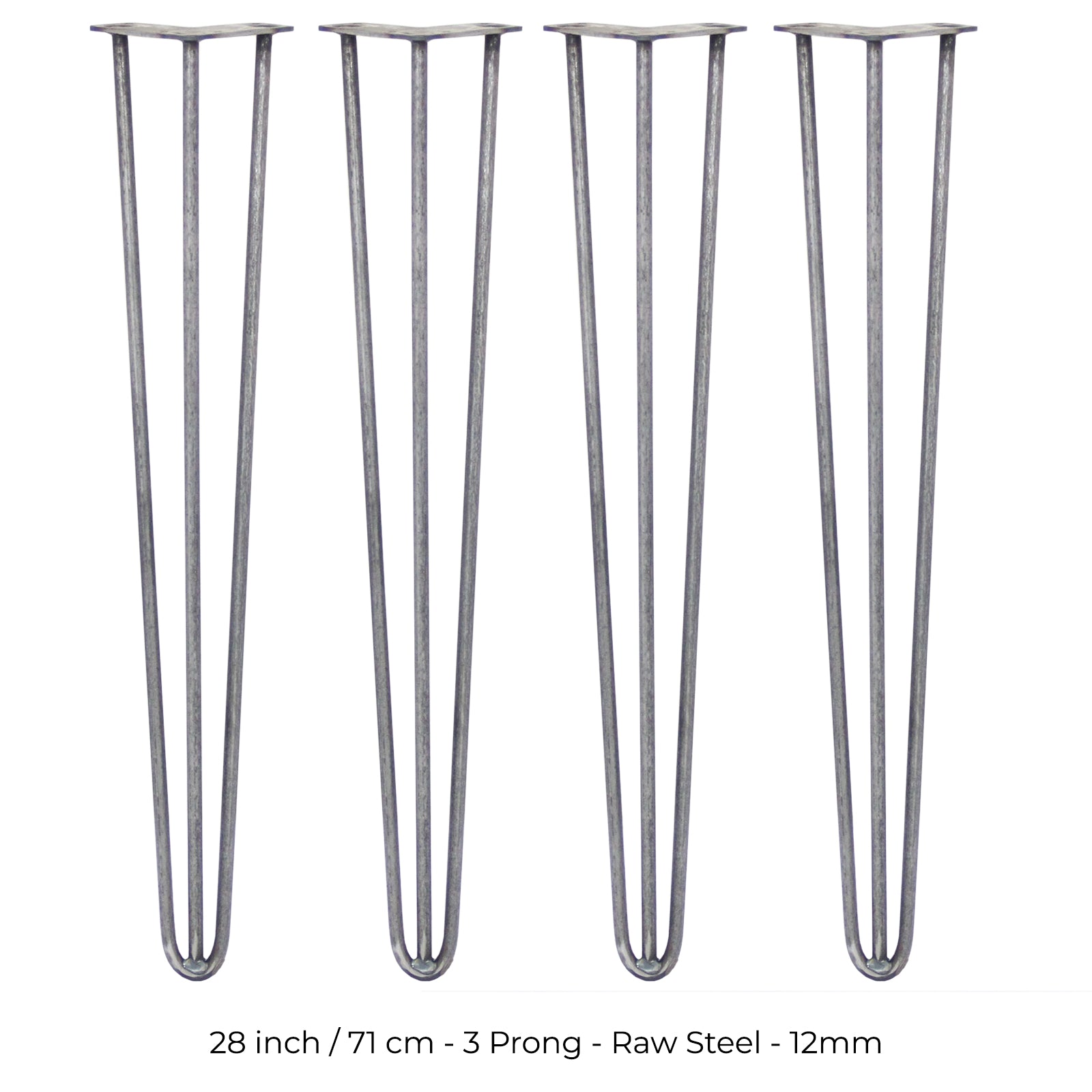 Q-Rax Gambe Per Tavoli Forcina 71cm Gambe Tavolo Acciaio 4pz
