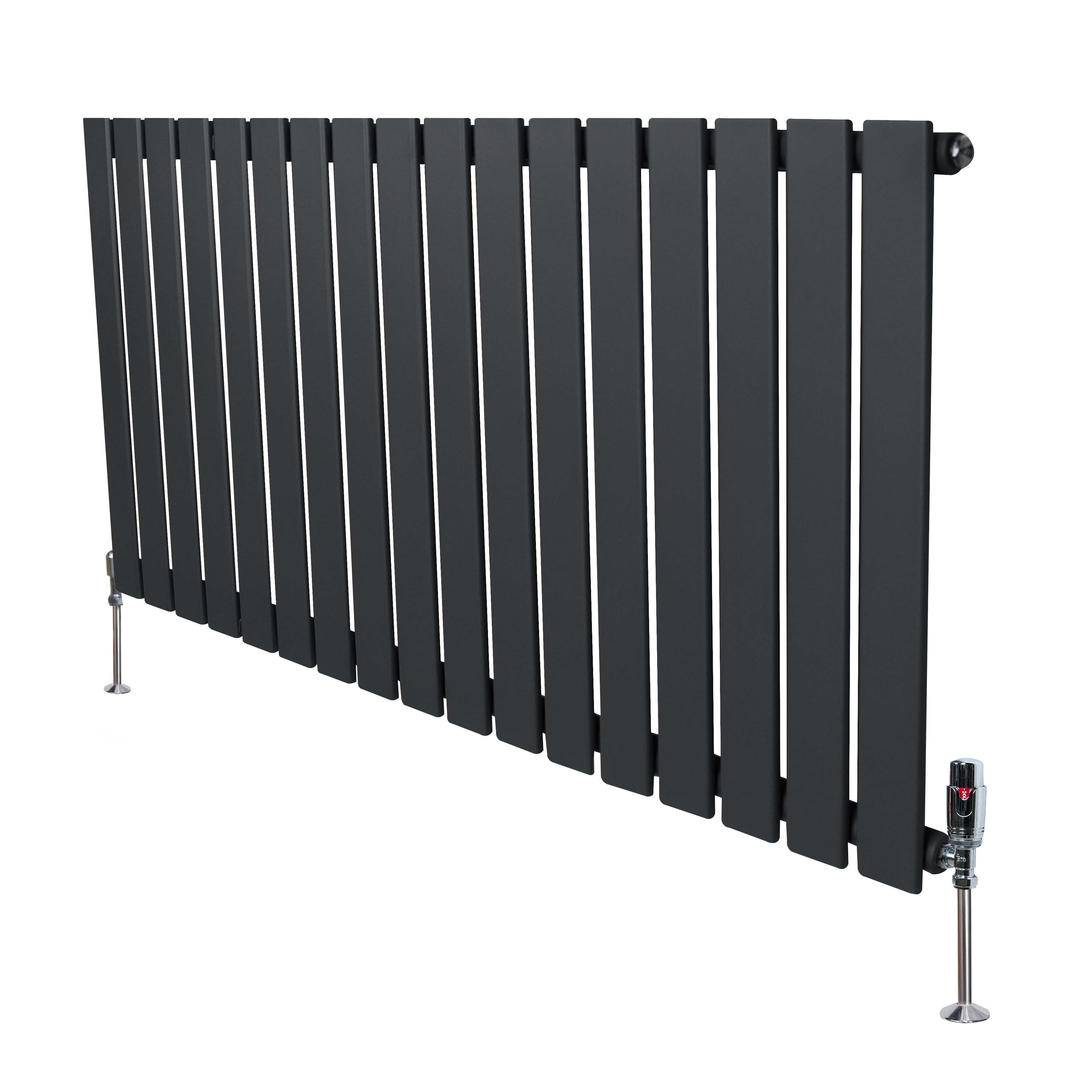Q-Rax Radiatore Piatto Monocolonna Termosifone 600x1190 Antracite
