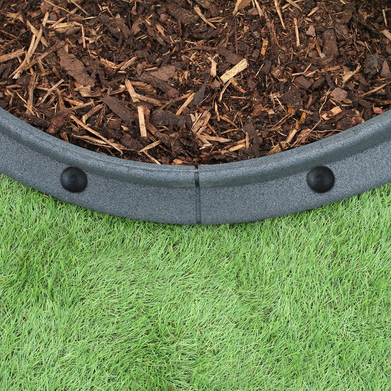 Q-Rax Bordura Giardino Flessibile Grigia 1,2m 4 Pezzi