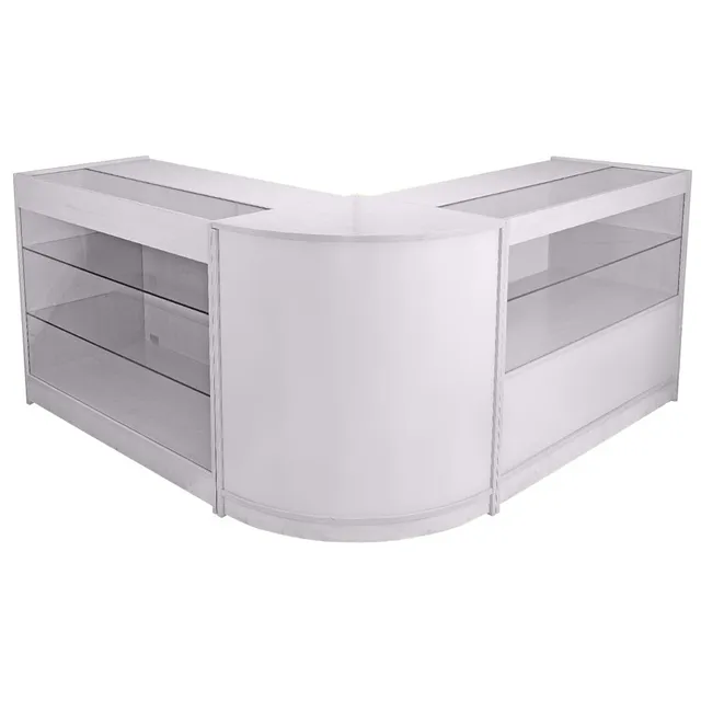 Q-Rax Pegasus Set 3 Banconi Negozio Bianchi Reception Vetro