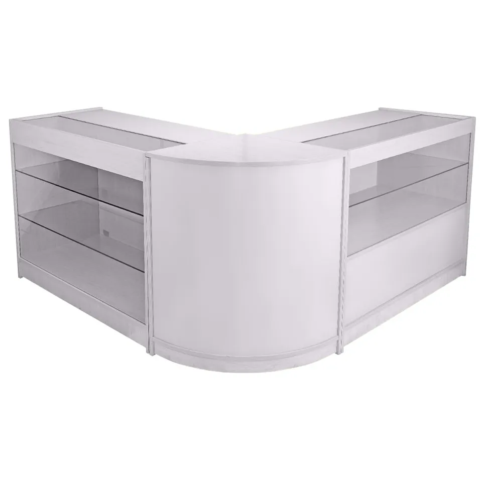 Q-Rax Pegasus Set 3 Banconi Negozio Bianchi Reception Vetro