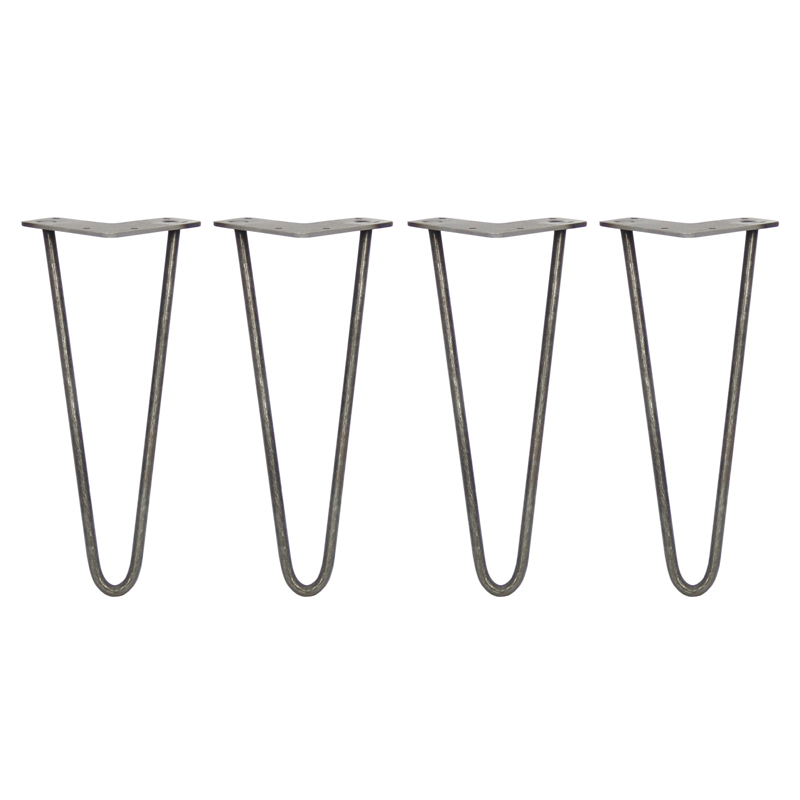 Q-Rax Gambe Per Tavoli 30,5cm 2 Rebbi 10mm Gambe Tavolo Acciaio 4pz