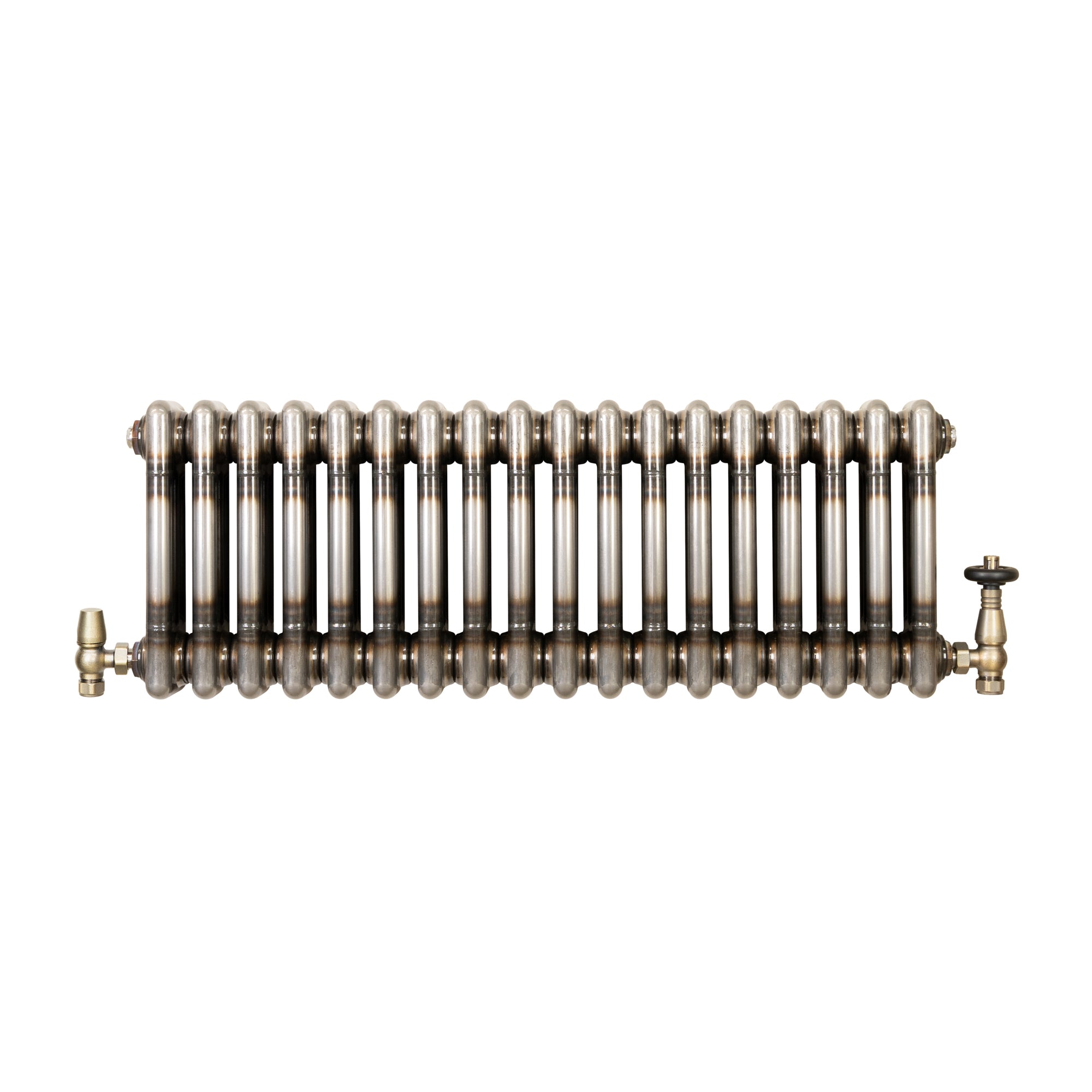 Q-Rax Radiatore 3 Colonne 300x830 Metallo Grezzo con Valvole