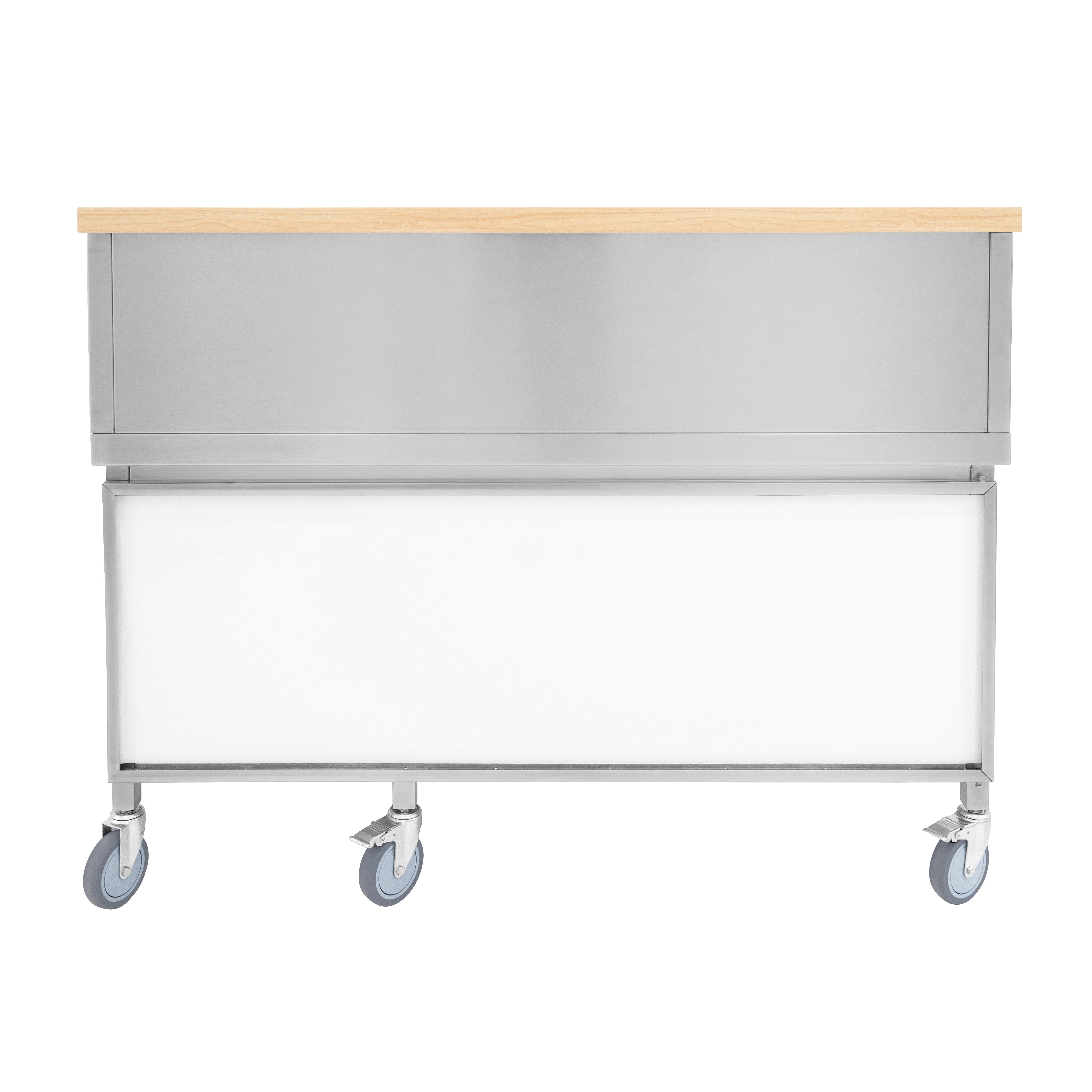 Q-Rax Postazione Bar Cocktail Mobile Acciaio con Ghiaccio 86L