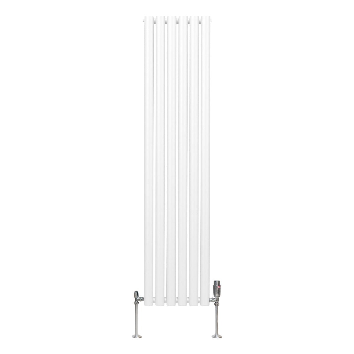 Q-Rax Radiatore Colonna Ovale 1600x360mm Bianco con Valvole