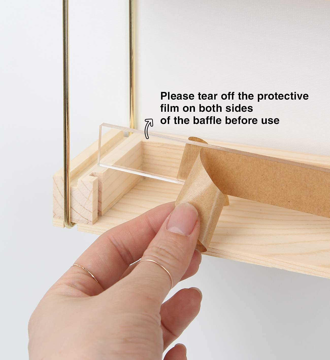 Jackcube Design Portasmalti Parete 5 Ripiani Legno Oro 60 Posti