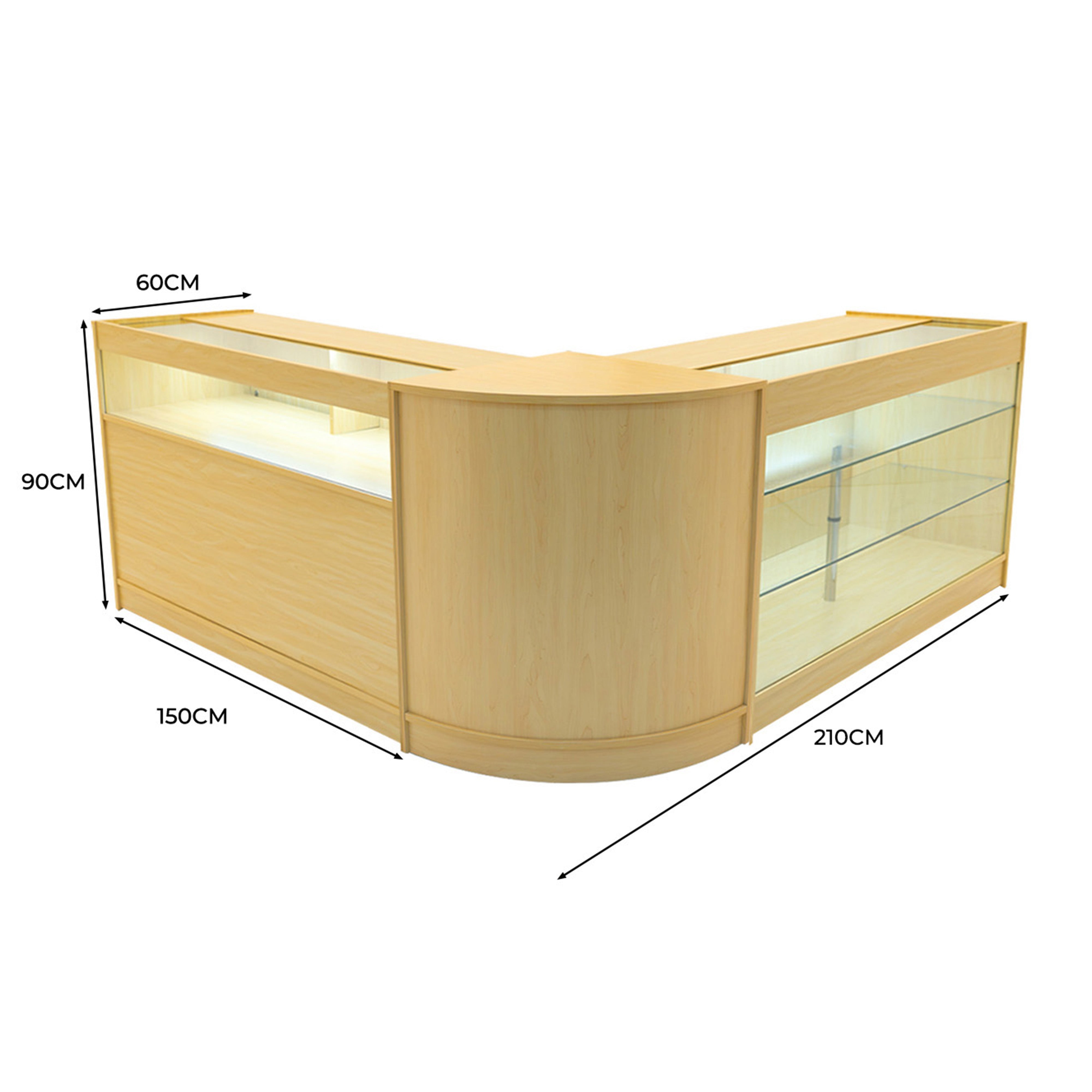 Q-Rax Triton K1500 B1500 CM60 Bancone Negozio Acero LED