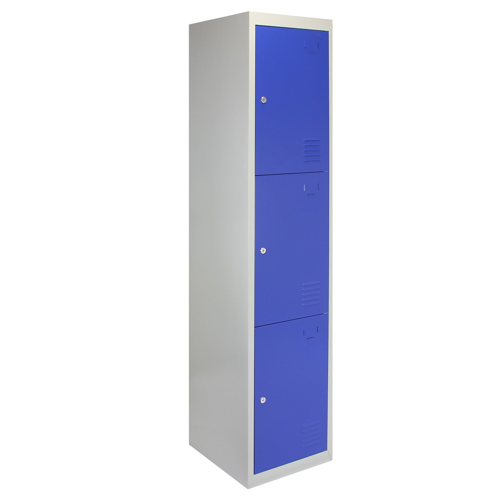 Q-Rax Armadietto 3 Porte Blu Acciaio 180cm Spogliatoio
