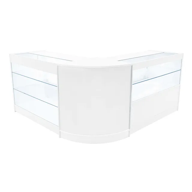 Q-Rax Hera LED K1200+C1200+CM60 Bancone Bianco con Vetro