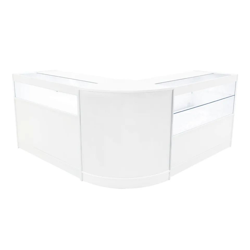 Q-Rax Banconi Negozio Adonis Set B1200 C1200 CM60 Vetrina Bianco