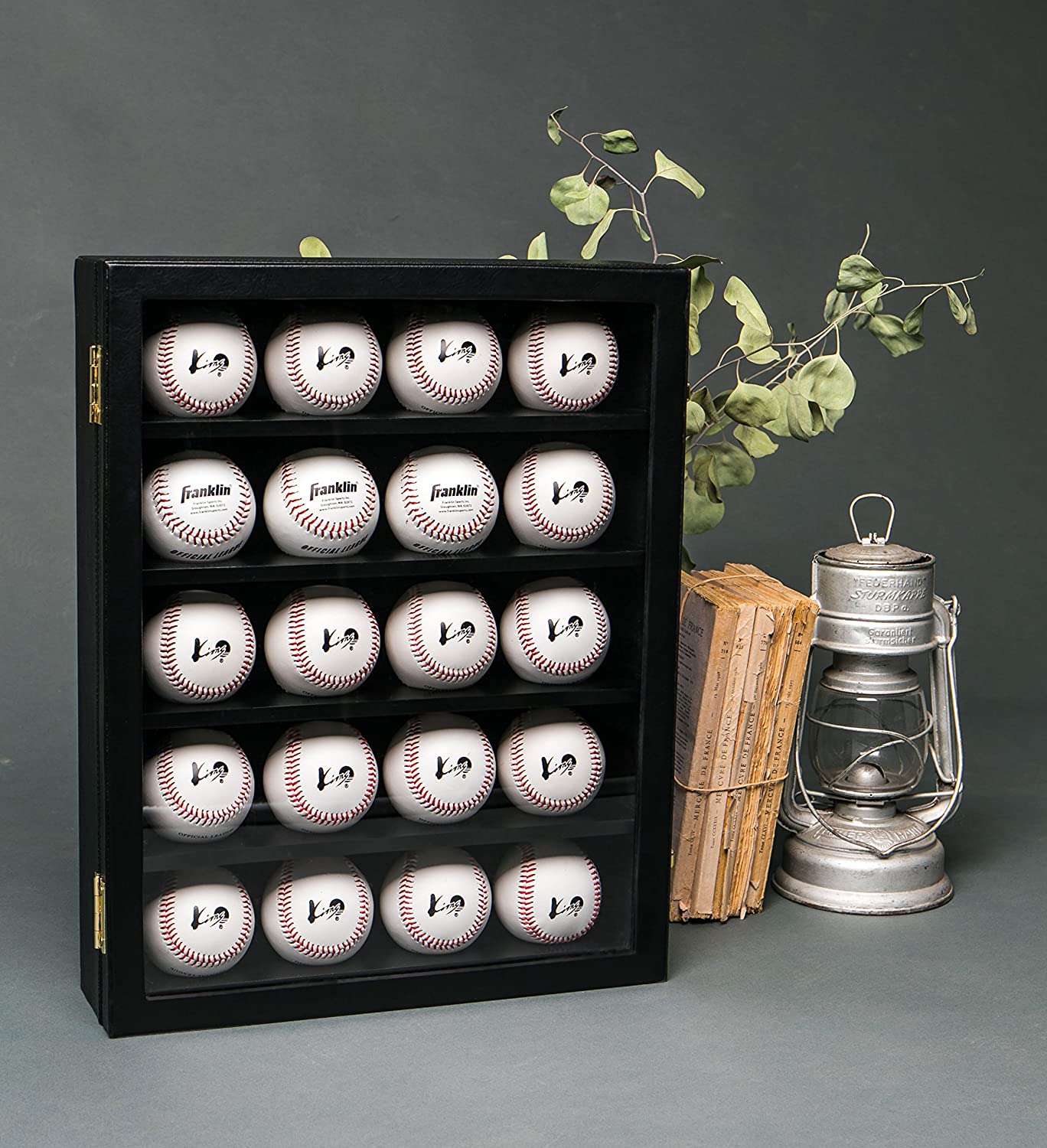 Jackcube Design Display vetrina baseball 20 palline legno pelle