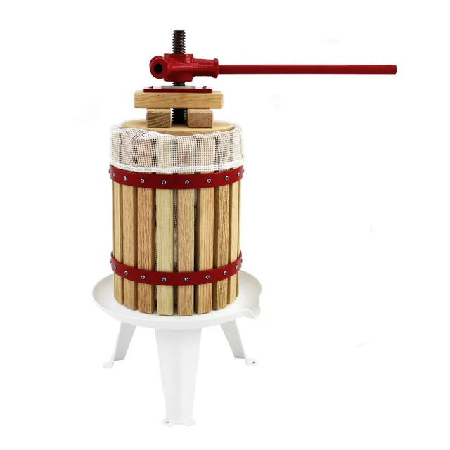 Q-Rax Torchio Frutta 18 Litri pressa manuale acciaio quercia