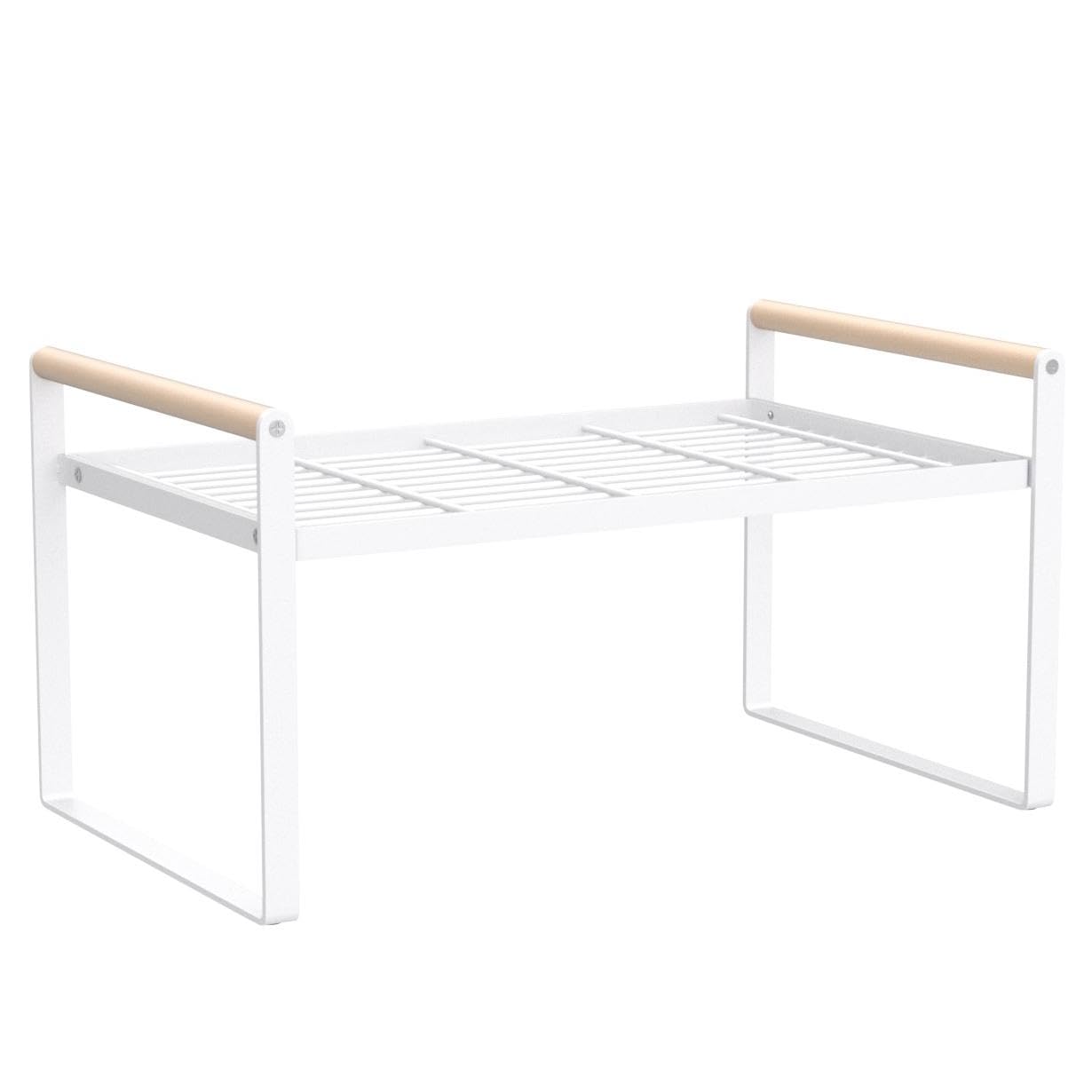 HGYZE Mensole Impilabili Cucina 50x21x20 cm bianco metallo