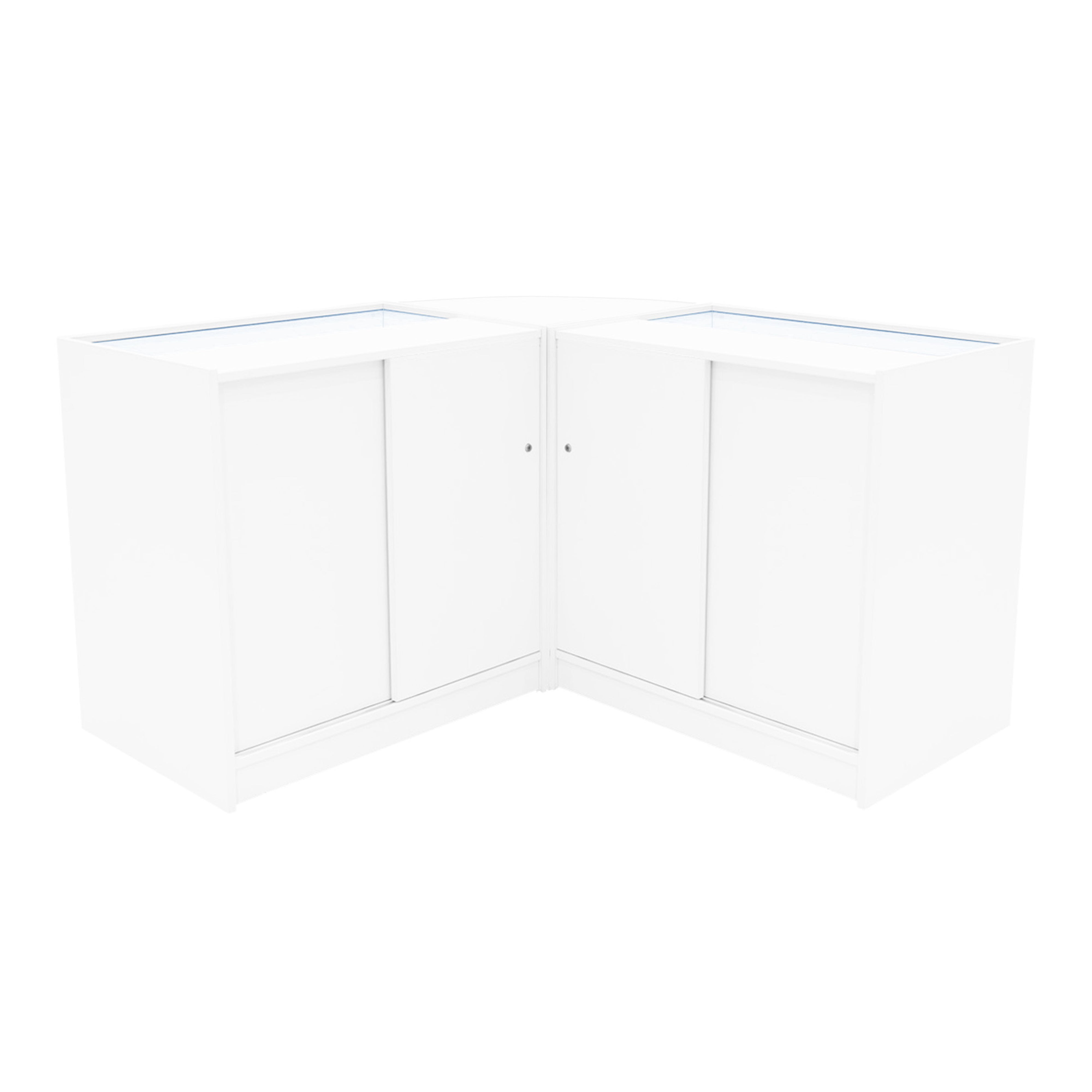 Q-Rax Helios Set Banconi LED 2x K900 + CM60 Angolare Bianco