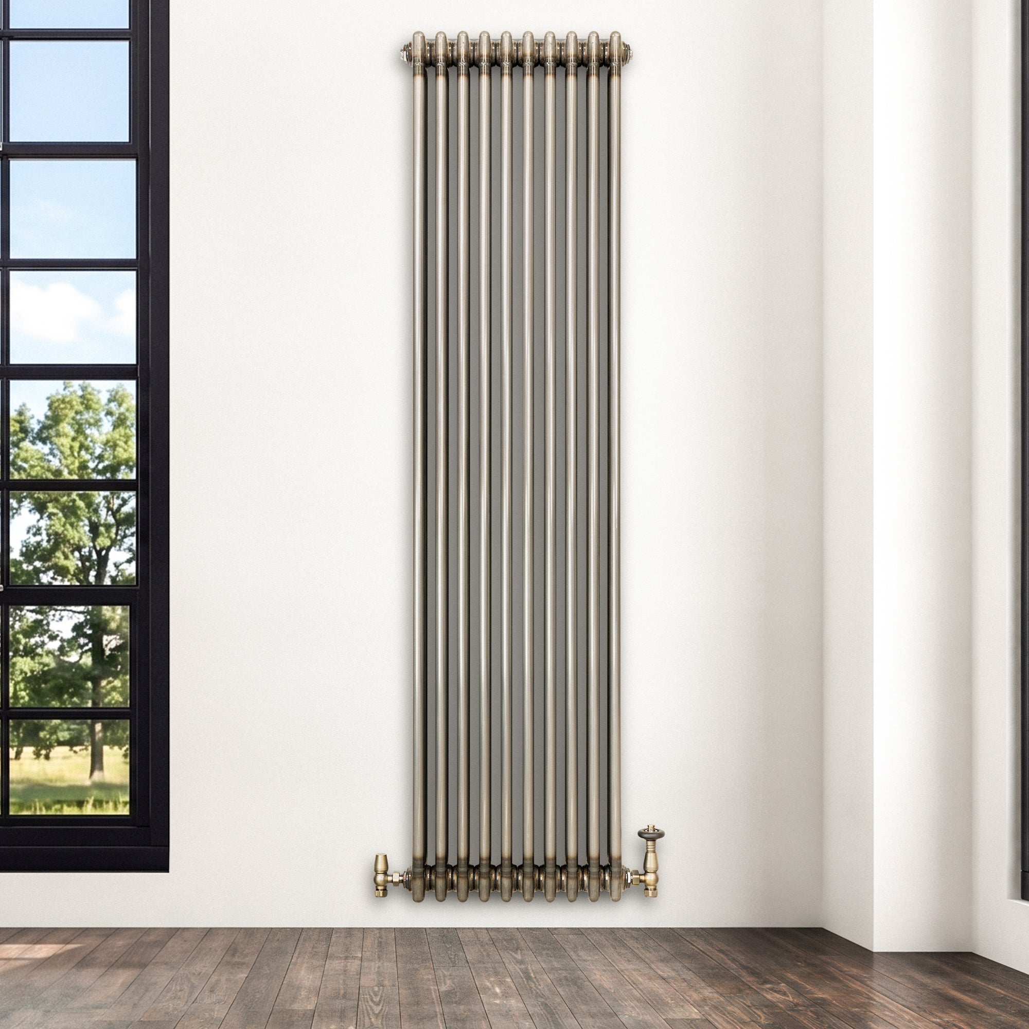 Q-Rax Radiatori Tradizionali 1800x470 Radiatore 3 Colonne con Valvole