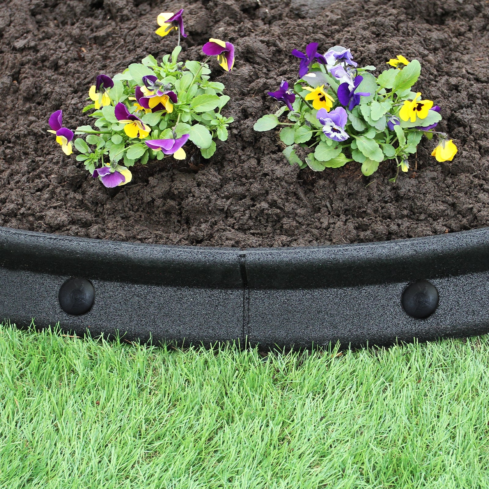Q-Rax Deposito all'Aperto Bordatura Giardino Nera 120cm 6 Pezzi