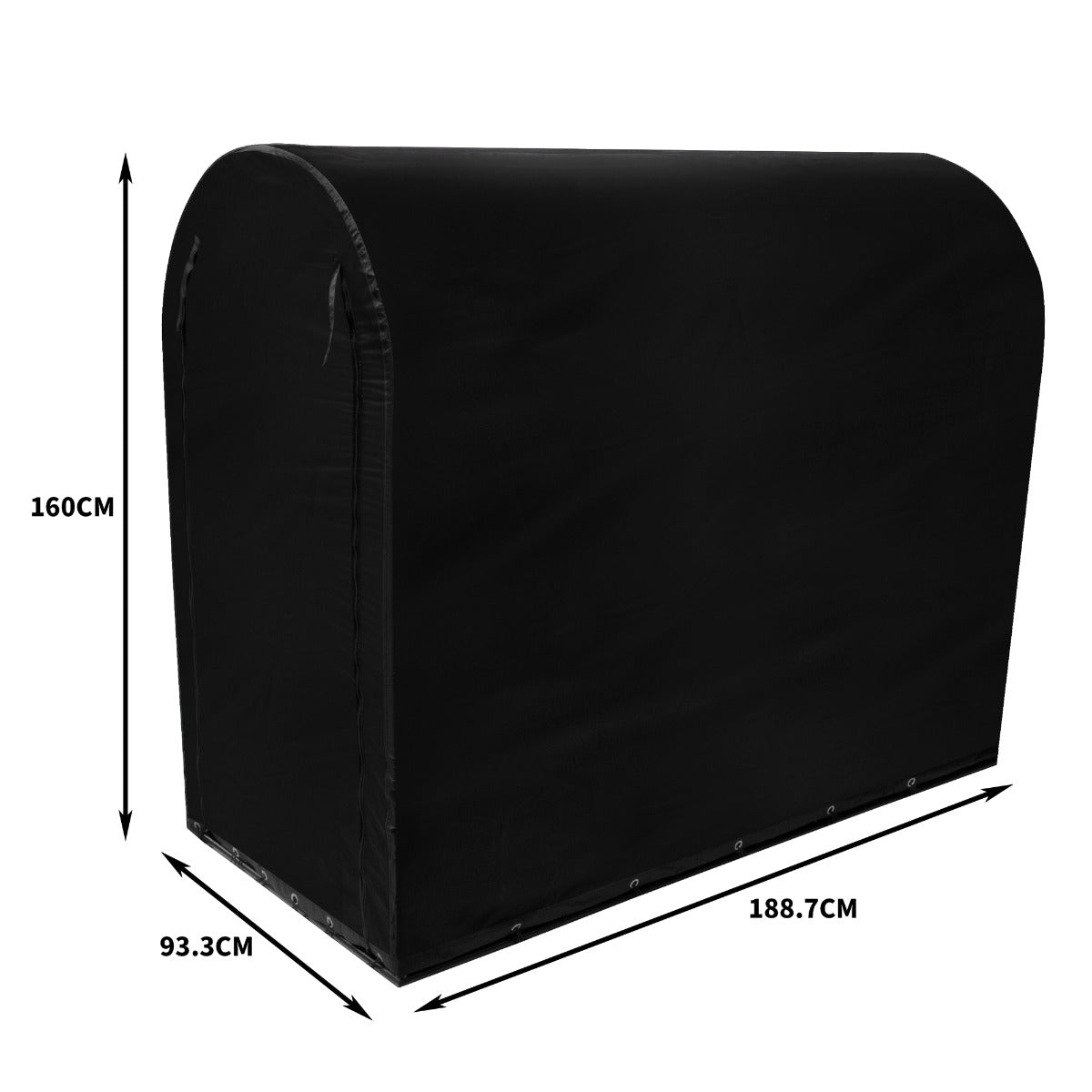 Q-Rax Standard tenda bici box esterno nero impermeabile