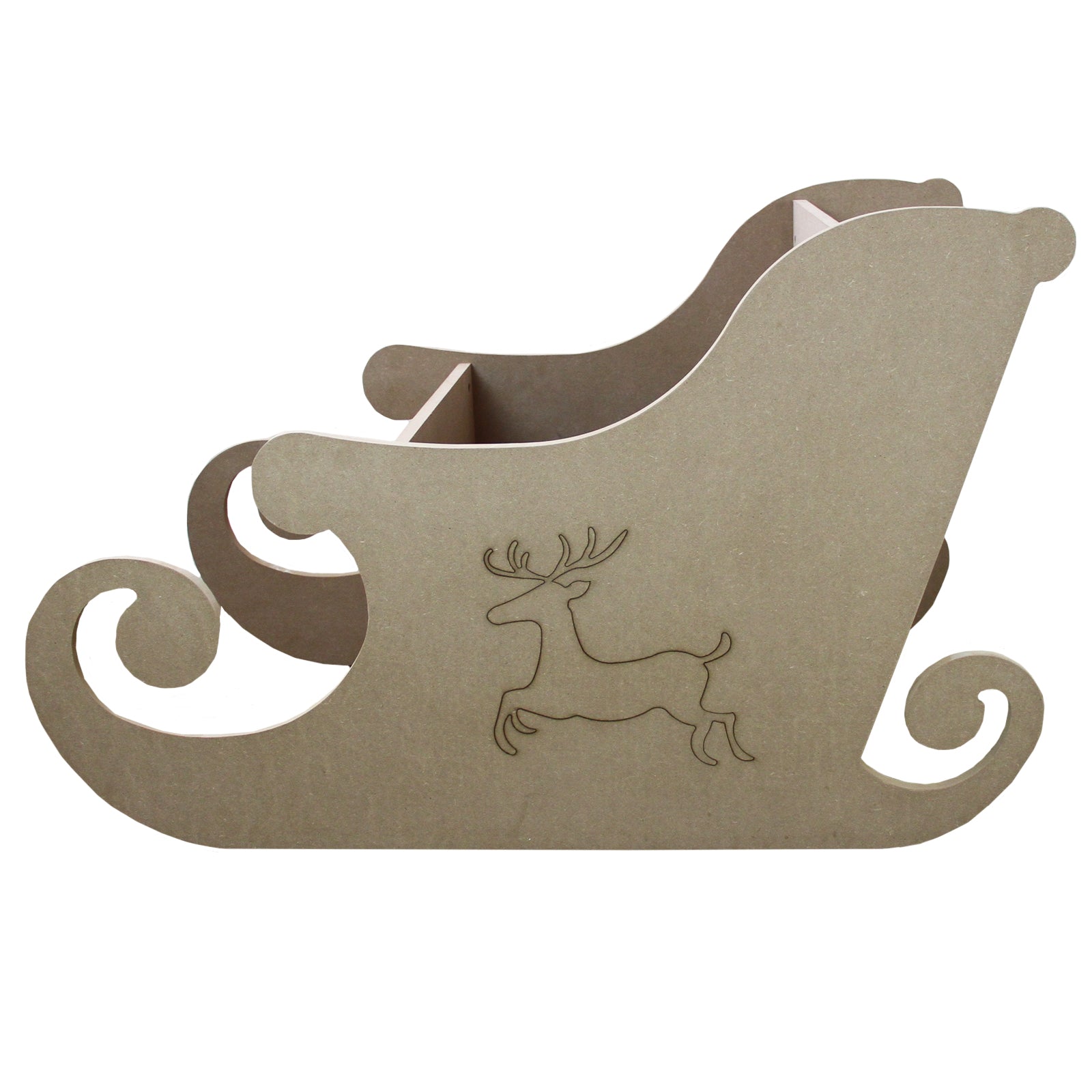 Q-Rax Slitta Babbo Natale Slitta Natalizia MDF 120cm 50kg