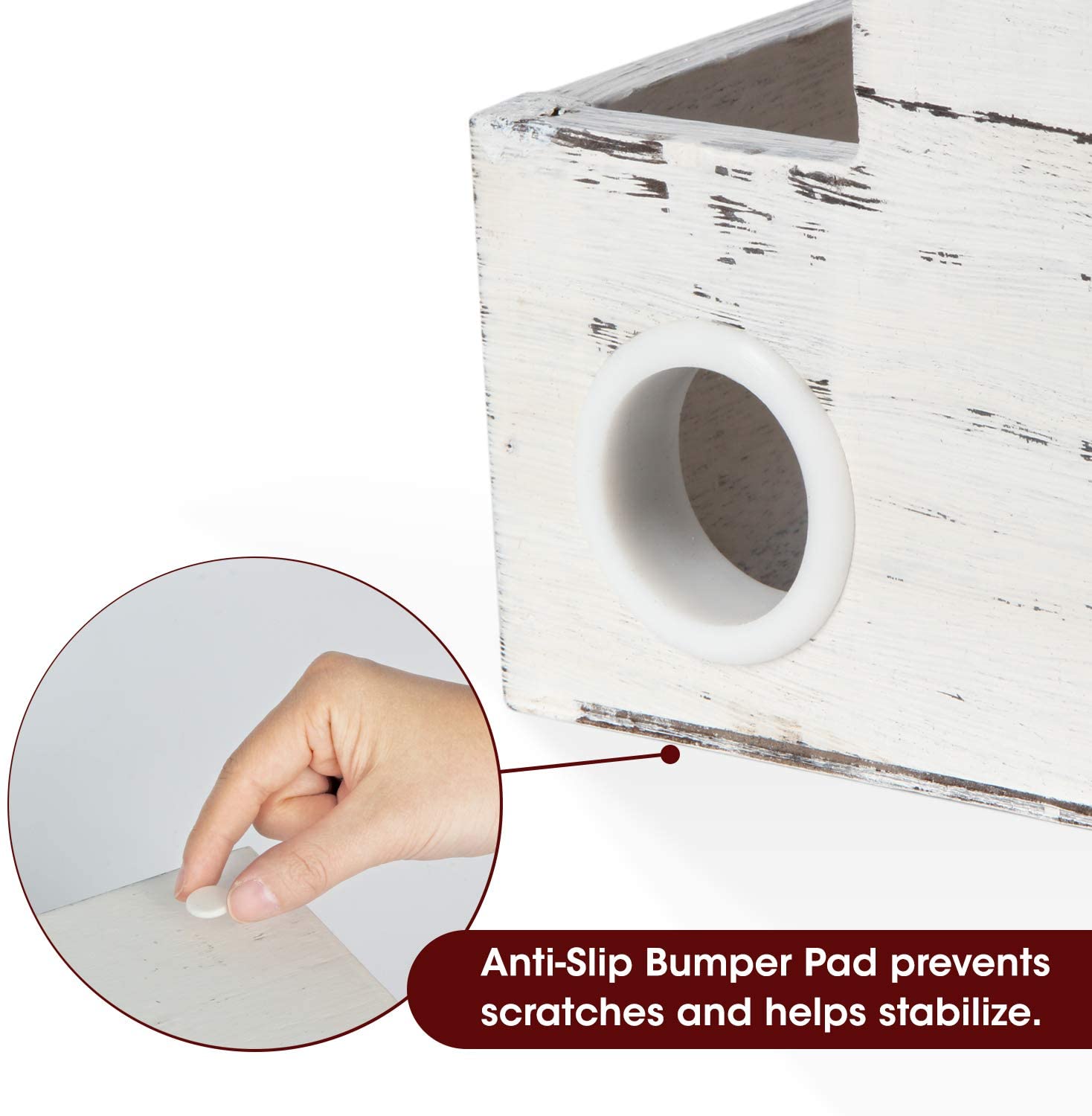 Jackcube Design Bathroom portaphon legno bianco 4 scomparti