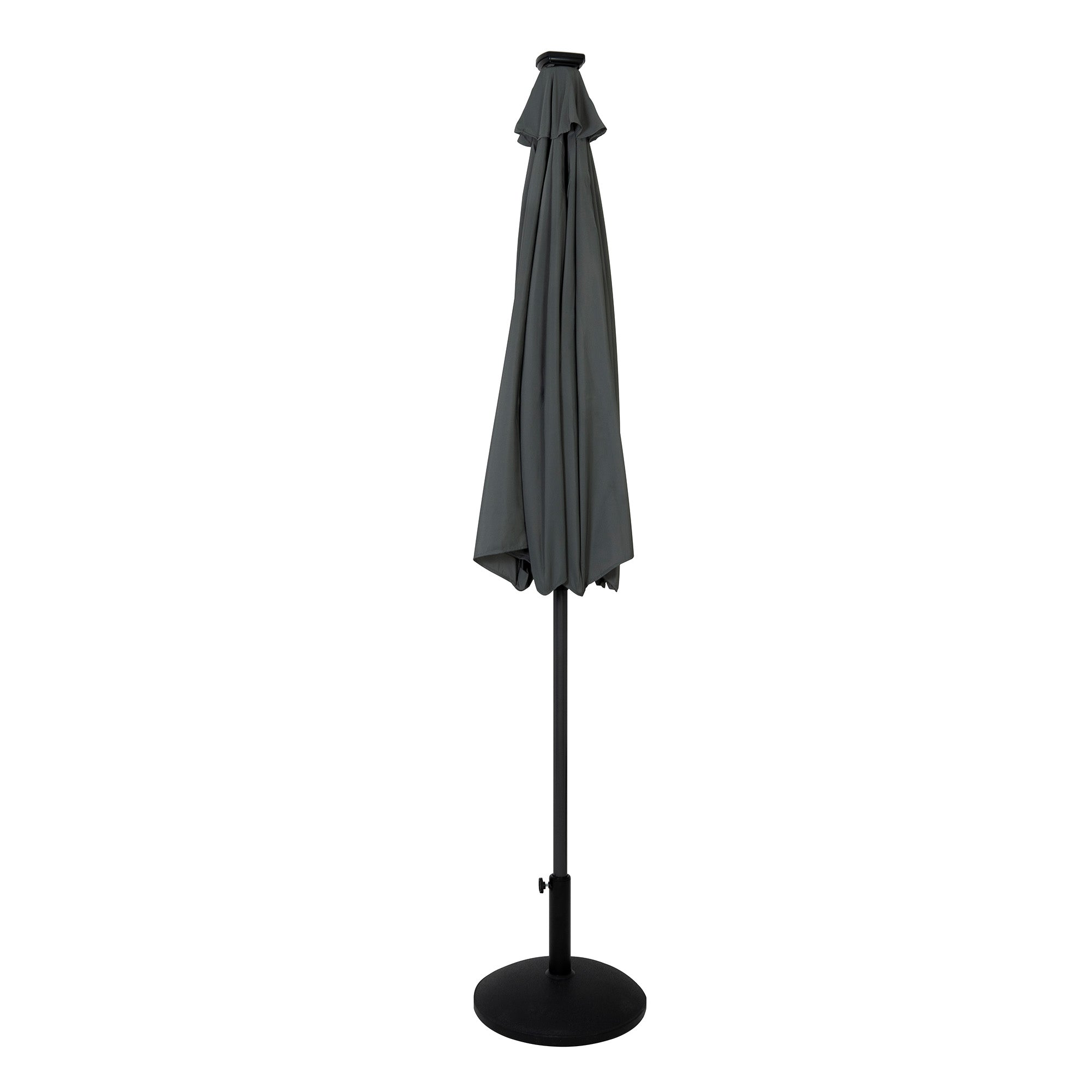 Q-Rax Mobili da Esterno 2,7m ombrellone grigio LED con base