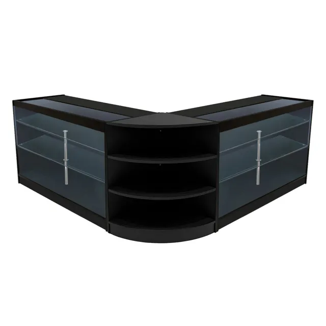 Q-Rax Apollo LED 2xK1500+LM60 Bancone Negozio Nero LED Vetro