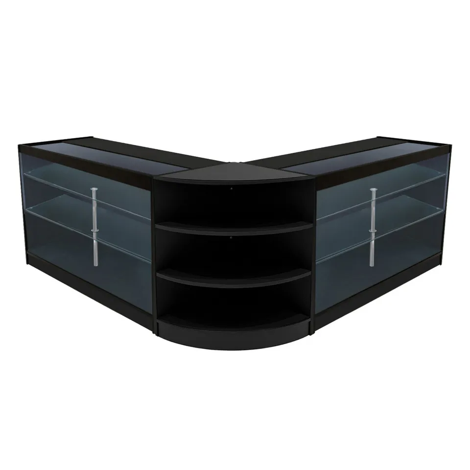Q-Rax Apollo LED 2xK1500+LM60 Bancone Negozio Nero LED Vetro