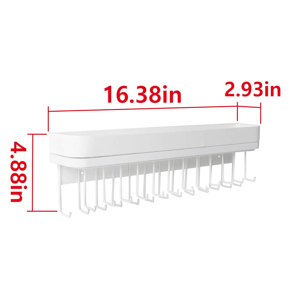 Jackcube Design Portagioie Parete Bianco 25 Ganci con Vassoio