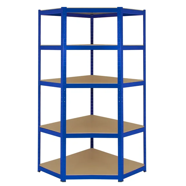 Q-Rax T-Rax 90cm Scaffale Angolare Blu 5 Ripiani