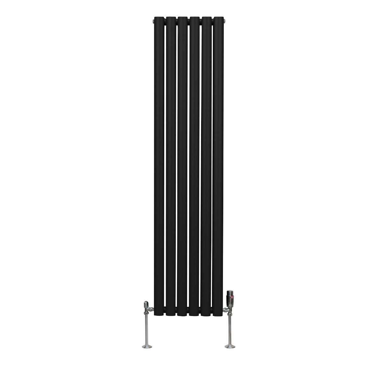 Q-Rax Radiatore Colonna Ovale 1600x360 Nero con Valvole