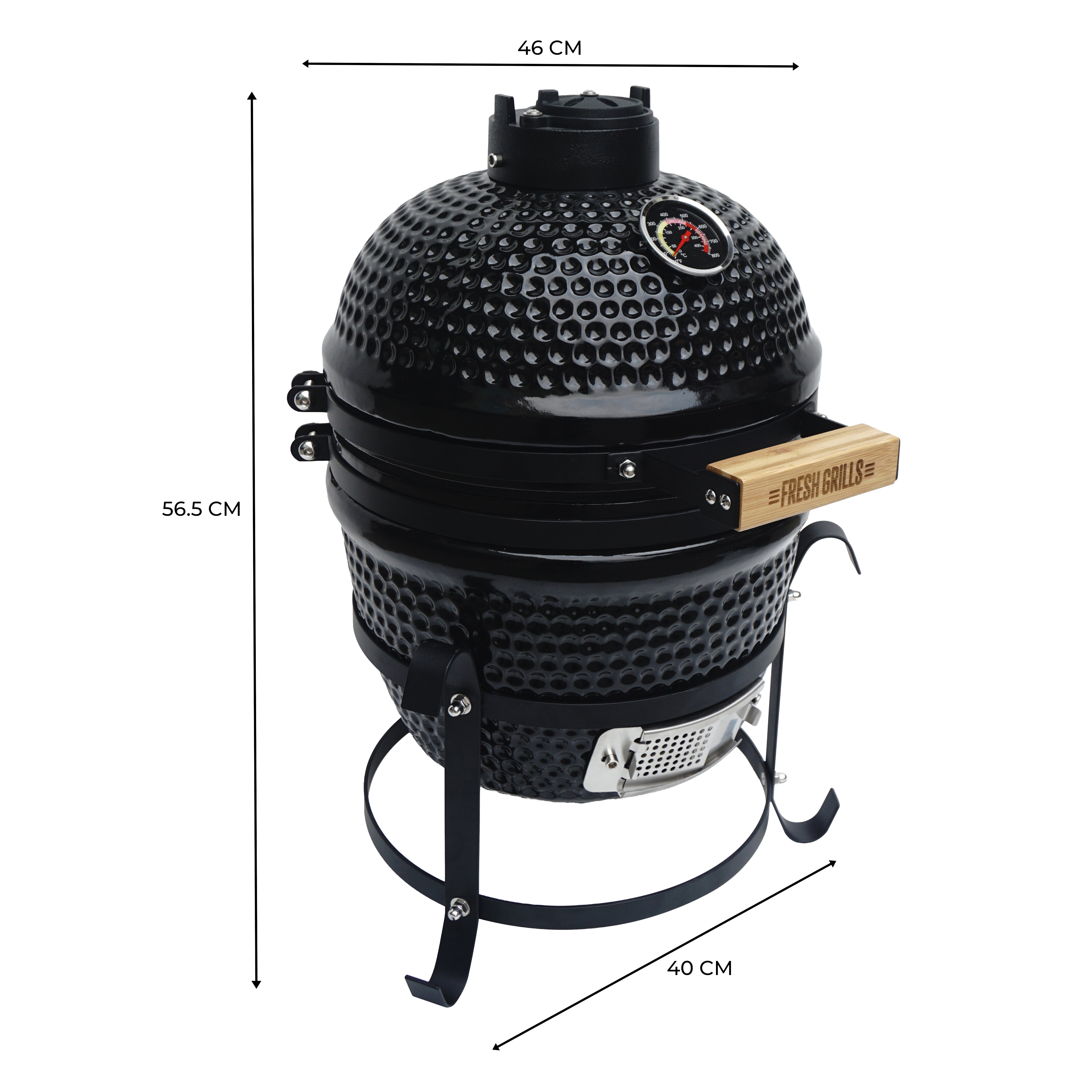 Q-Rax Kamado BBQ Grill 13" 33cm Ceramica